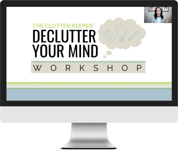 Declutter Your Mind Workshop on a desktop computer