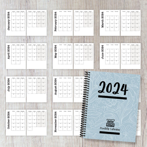 A layout of the 2024 Monthly Calendar