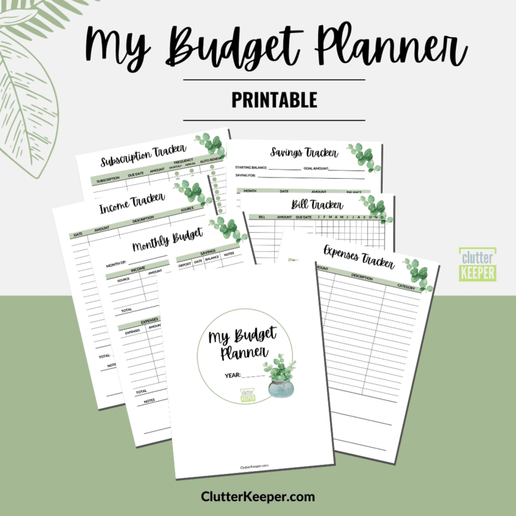 Budget Planner Printable Bundle From Clutter Keeper