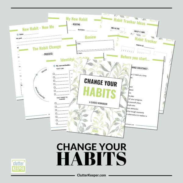 Change Your Habits workbook with some sample pages