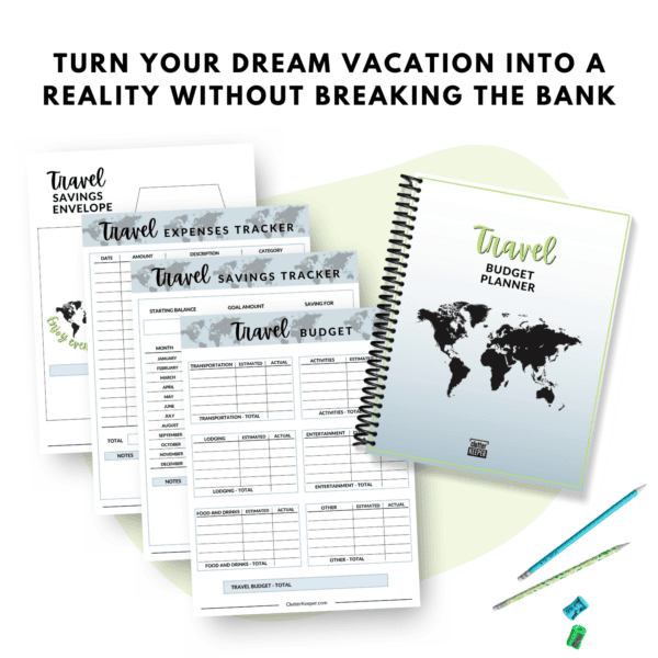 Turn your dreams into a reality with the Clutter Keeper Travel Planner