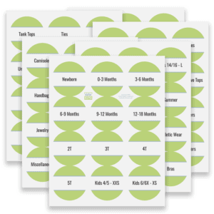Circle Closet Home Organization Labels from Clutter Keeper for use with Avery Template 5294