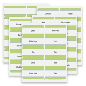 Rectangle Kitchen and Pantry Home Organization Labels from Clutter Keeper for use with Avery Template 8163